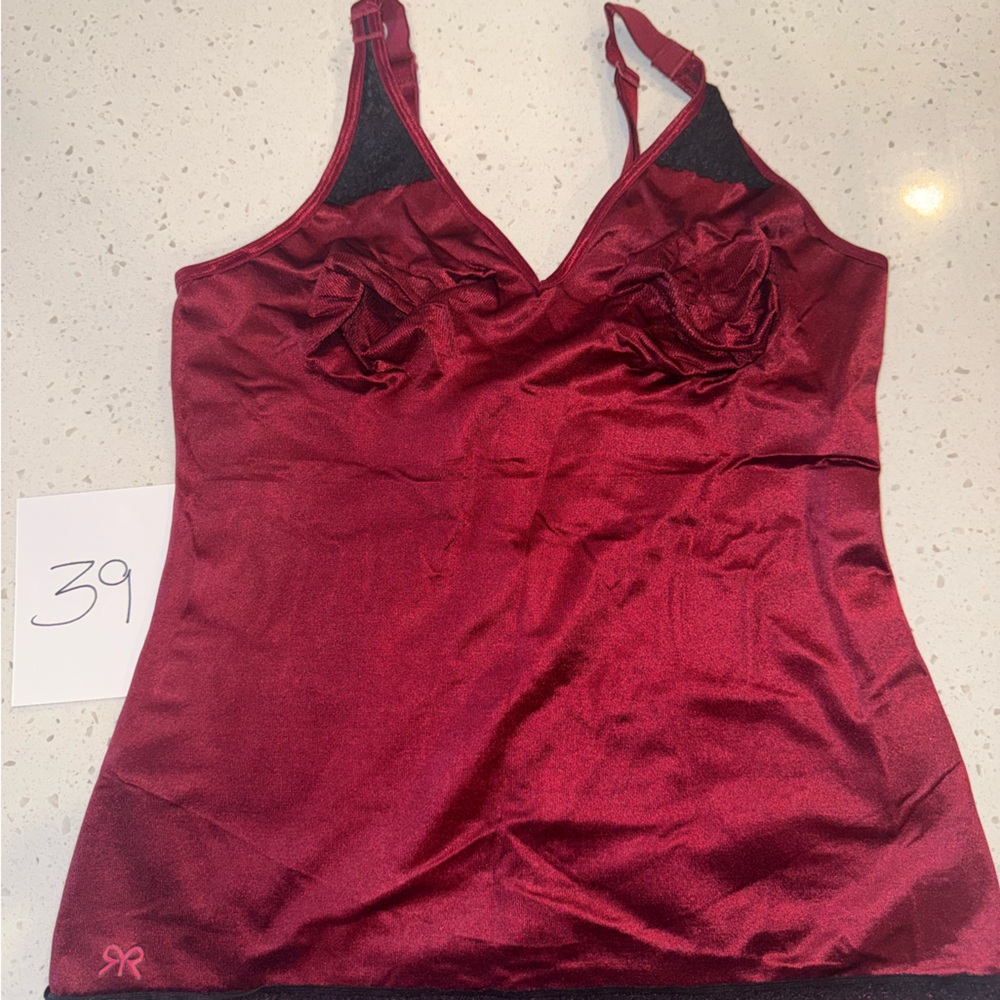 Ruby Ribbon Pin-Up Cami - Wine, 38 (Rare)